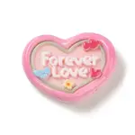 Heart Cartoon Word Forever Love Opaque Resin Decoden Cabochons