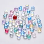 Transparent Spray Painted Glass Beads
