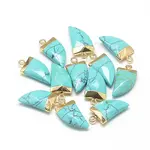 Synthetic Turquoise Pointed Pendants