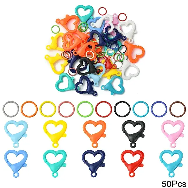 25Pcs Acrylic Lobster Claw Clasps