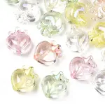 UV Plating Transparent Rainbow Iridescent Acrylic Beads