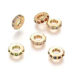 Golden Plated Brass Micro Pave Cubic Zirconia Ling Rings