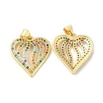 Real 16K Gold Plated Brass Micro Pave Colorful Cubic Zirconia Pendants