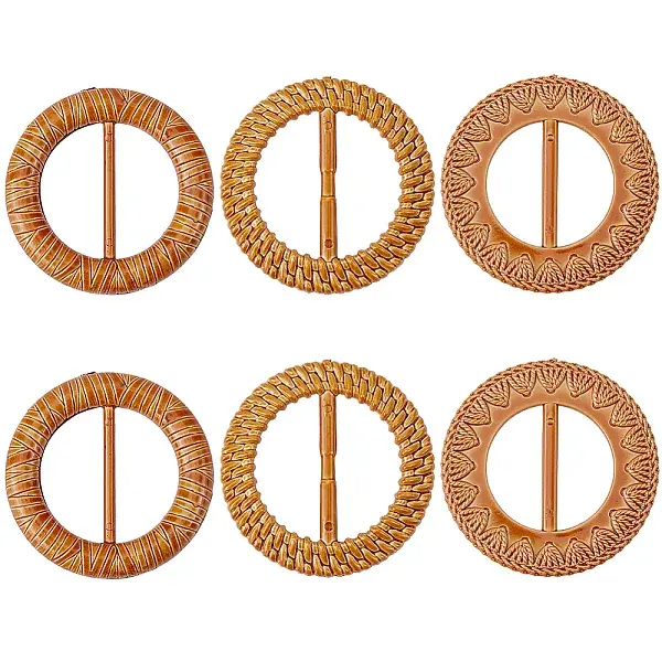 6Pcs 3 Styles Plastic Buckles