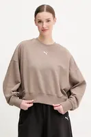 Mikina Puma dámská, hnědá barva, hladká, 629748