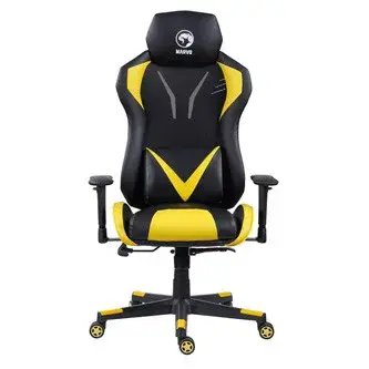 Herní židle Marvo CH-133, černá, odnímatelné polštářky, polohovatelné
