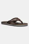 Žabky Tommy Hilfiger PADDED COMFORT HILFIGER B SANDAL pánské, hnědá barva, FM0FM05440