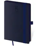 Kapesní diář 2026 Memory tmavě modrý s gumičk