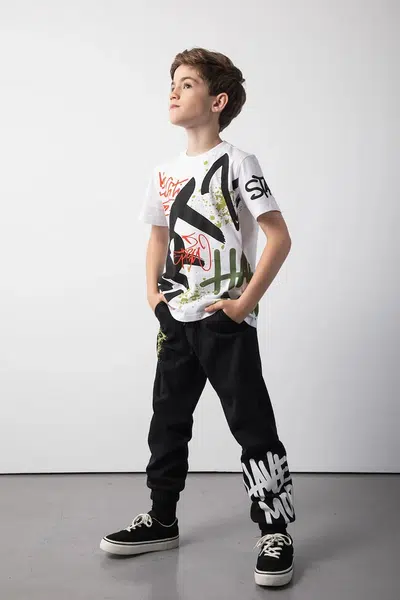 Dětské tepláky Coccodrillo černá barva, SPORTS BOY JUNIOR