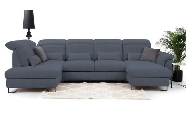 Sedací souprava Giovani do U - látka Urban Provedení: Pravá U, Nožičky: Nožičky kovové - chrom, látka: Urban 6