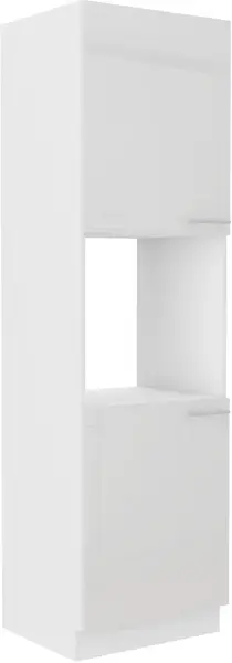 Vysoká skříňka na vestavnou troubu Lara 60 DP-210 2F Barva korpusu: Bílá, Barva dvířek: Bílý lesk