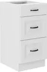 Spodní skříňka Stilo 40 D 3S BB - Premium Box Barva korpusu: Bílá, Barva dvířek: Bílá