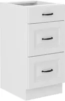 Spodní skříňka Stilo 40 D 3S BB - Premium Box Barva korpusu: Bílá, Barva dvířek: Bílá