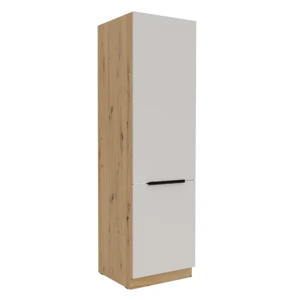 Vysoká skříňka pro vestavnou lednici Solea 60 LO-210 2F Barva korpusu: Dub artisan, Barva dvířek: Kašmír