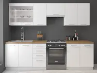 Kuchyňská linka 260 cm Eko 2 Barva korpusu: Bílá, Barva dvířek: Bílá