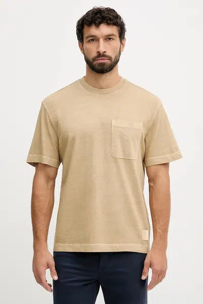Bavlněné tričko United Colors of Benetton pánské, zelená barva, 3ZITU10AV