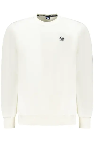 Pánská bílá mikina bez kapuce