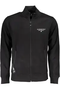 Pánská černá mikina na zip US Grand Polo