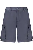 Pánské modré kapsáčové bermudy