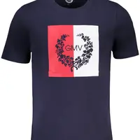 GIAN MARCO VENTURI MEN'S SHORT SLEEVED T-SHIRT BLUE