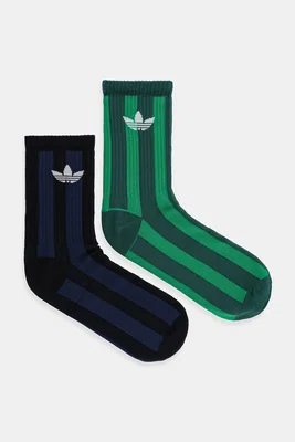 Ponožky adidas Originals Striped 2-pack zelená barva, JW7984
