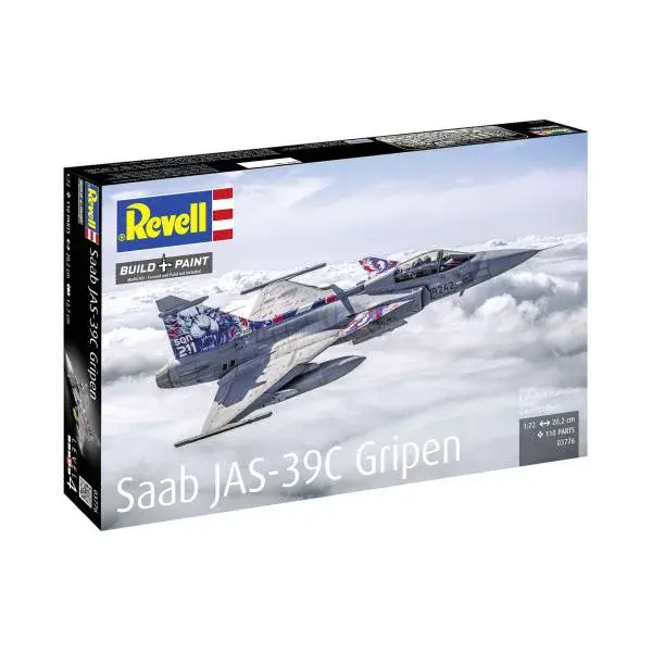 Plastic ModelKit letadlo 03776 - Saab JAS-39C Gripen (1:72)
