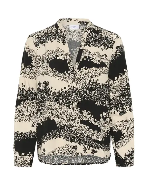 SAINT TROPEZ Blúzka 'Eda'  kamenná / tmavosivá / čierna