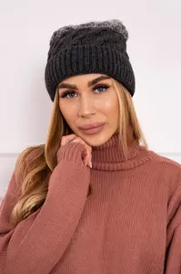 marka niezdefiniowana Fleecová čepice Ilona K218 graphite+grey