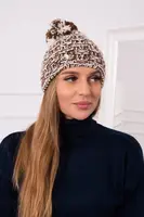 marka niezdefiniowana Fleecová čepice Fiona K275 bílá+hnědá