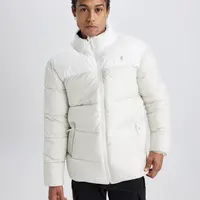 DEFACTO Fit Water Repellent Puffer Jacket Windproof Oversize Wide Fit Zippered Pocket