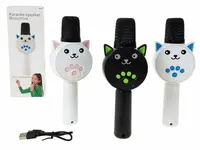 Dětský karaoke mikrofon ve tvaru koťátka s Bluetooth reproduktorem