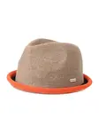 chillouts Klobúk 'Boston'  kapučíno / oranžová