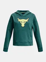 Zelená holčičí mikina Under Armour Project Rock Brhma Bull Fleece HD