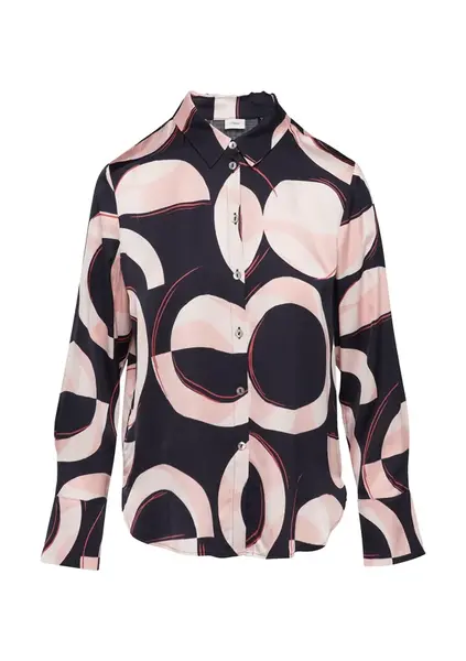 s.Oliver BLACK LABEL Blúzka  námornícka modrá / ružová / rosé / brusnicová