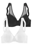 PETITE FLEUR Zmenšujúca podprsenka  čierna / biela