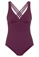 LASCANA Jednodielne plavky  bordová