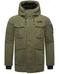STONE HARBOUR Zimná bunda 'Edriik XX'  tmavozelená