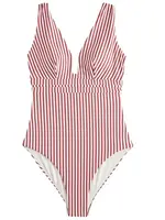 Next Jednodielne plavky  bordová / biela