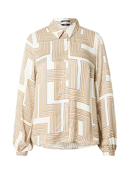 MEXX Blúzka  béžová / nebielená / čierna