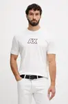 Bavlněné tričko Armani Exchange pánské, bílá barva, XM001912 AF10362