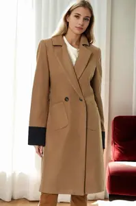 Z6640 DEWBERRY LADIES' COAT-CAMEL-1