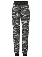 LONSDALE Nohavice 'COLLYHURST'  sivá / čierna / biela