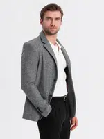 Ombre Classic men's blazer with rayon - gray