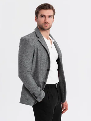 Ombre Classic men's blazer with rayon - gray