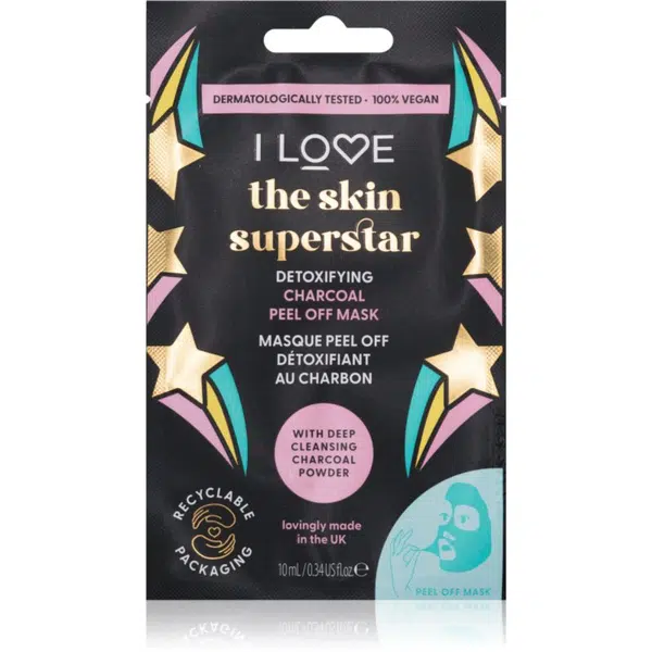 I Love Skin Superstar čisticí a detoxikační maska s aktivním uhlím 10 ml