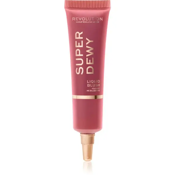 Revolution Superdewy tekutá tvářenka odstín You Got Me Blushing 15 ml