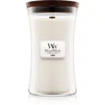 Woodwick Linen vonná svíčka s dřevěným knotem 609.5 g