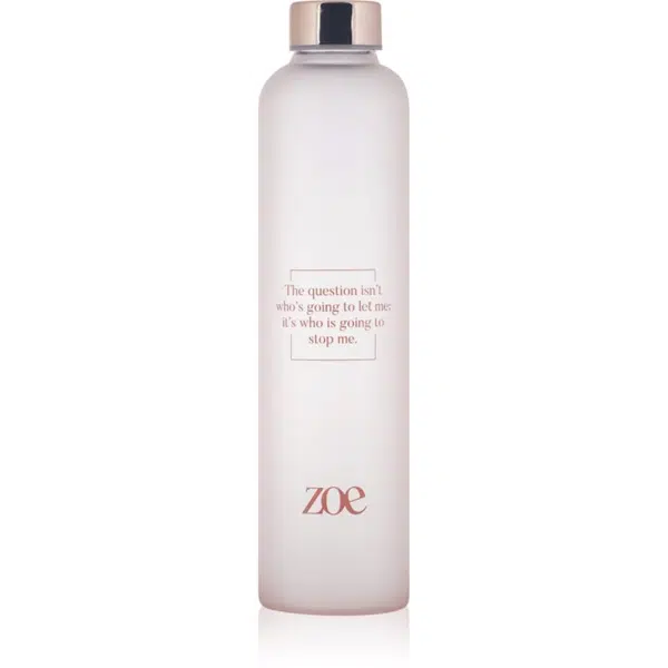 ZOE Quote Glass Bottle skleněná láhev na vodu barva Pink 750 ml