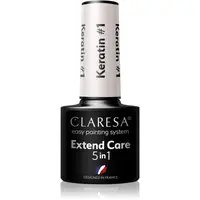 Claresa Extend Care 5 in 1 Keratin podkladový lak pro gelové nehty s vyživujícím účinkem odstín #1 5 g
