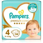 Pampers Premium Care Size 4 jednorázové pleny 9-14 kg 34 ks